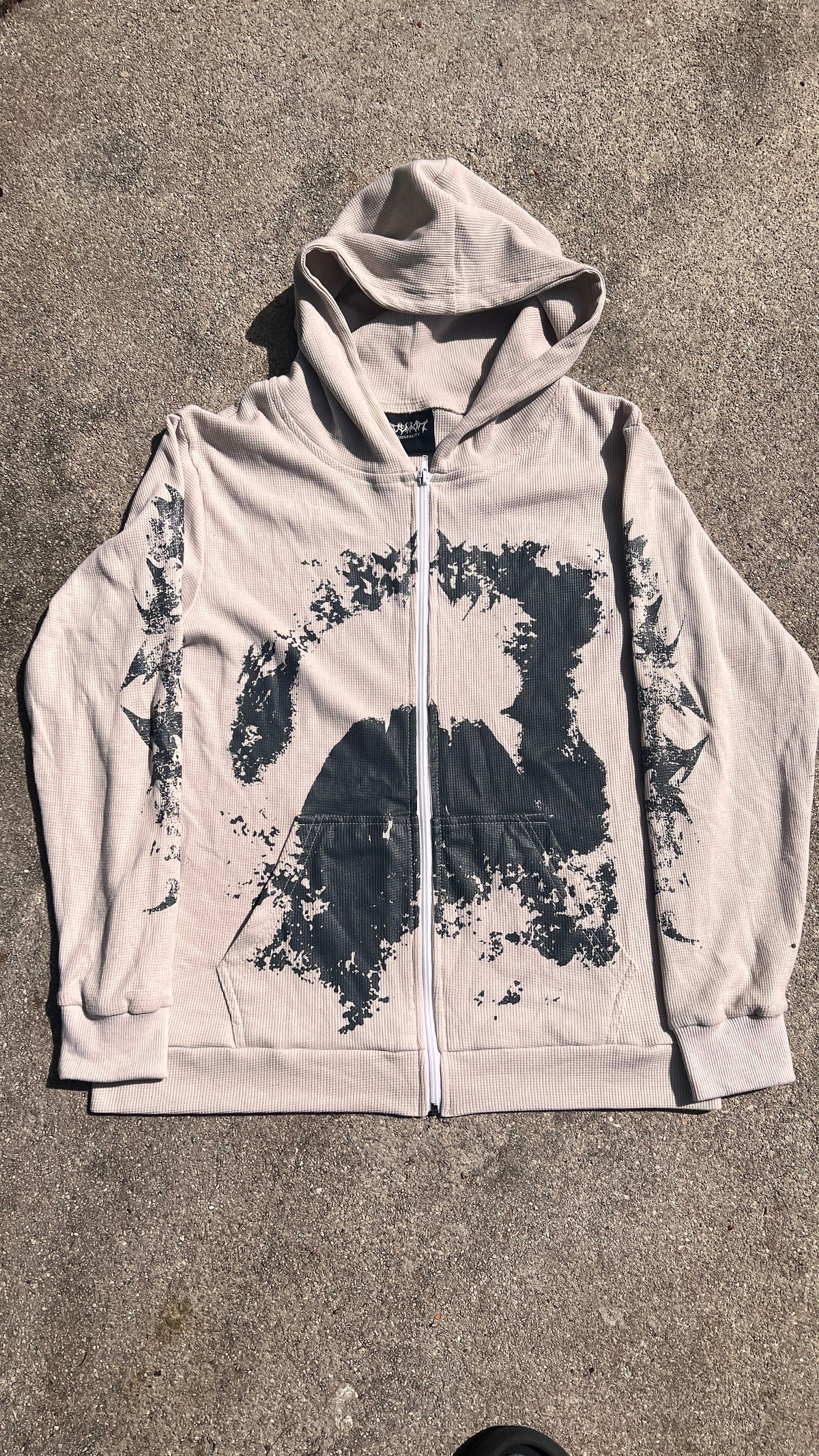 Dark Thermal Zip Up Hoodie