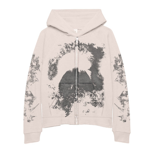 Dark Thermal Zip Up Hoodie