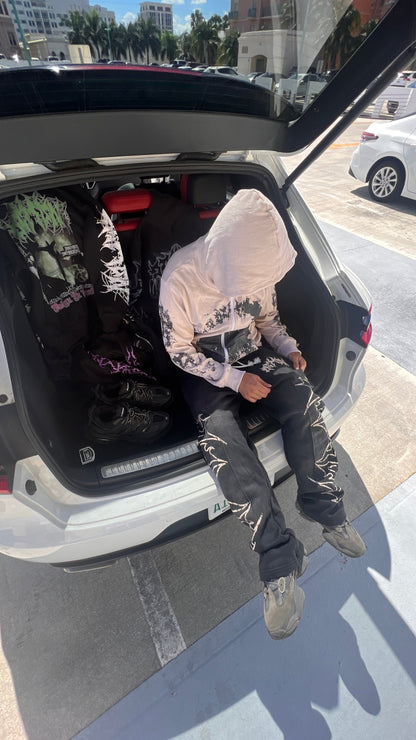 Dark Thermal Zip Up Hoodie