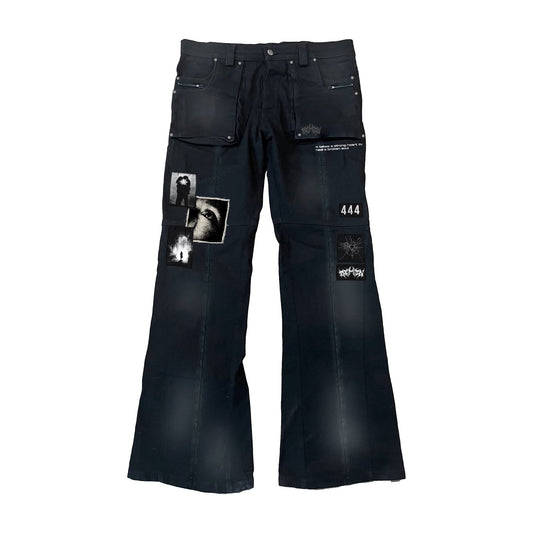 Dark Denim Cargo Pants