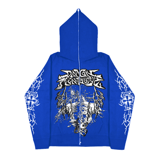 FullZip Villain Hoodie (Blue)